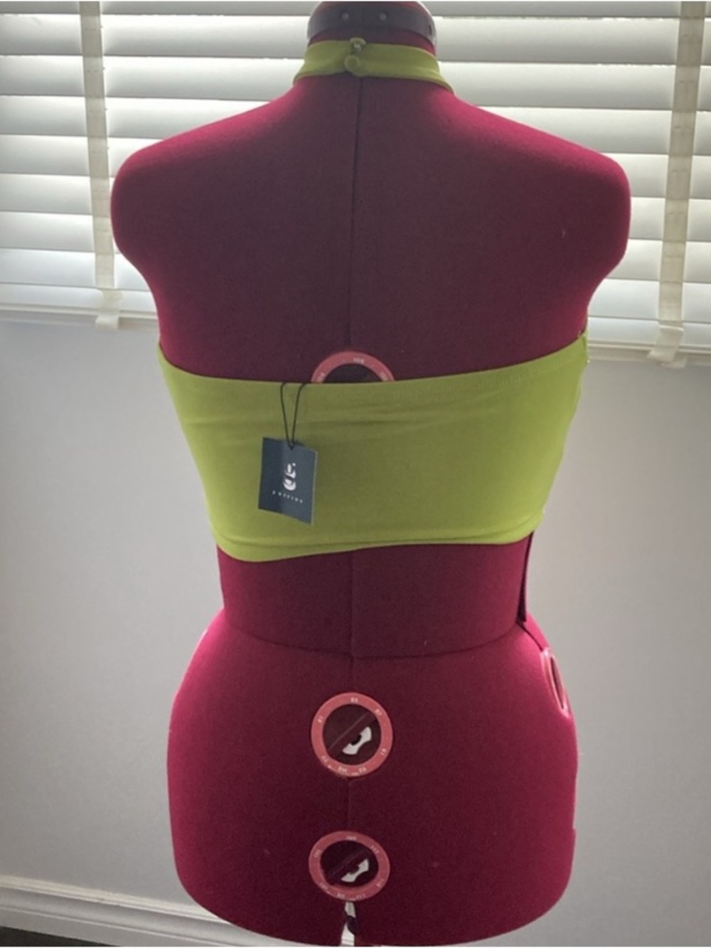 Garage Green Halter Crop Top - Picture 2 of 5